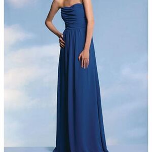 NWT Jasmine Special Occasion Bridesmaid Blue Strapless Maxi dress sz 10
